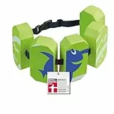 BECO Schwimmgürtel Kinder 3-6 Jahre, einstellbare Schwimmhilfe für Kinder mit 5 Blockelementen & Sicherheitsverschluss, Schwimmtrainer geeignet für 19-30 kg, Farbe: Grün