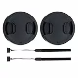 2 Stück 58mm Objektivdeckel mit Halteband Kordel für Canon EOS 2000D 1300D 1200D 850D 800D 760D 700D 650D 600D 550D 500D 250D mit EF-S 18-55mm Kit-Objektiv & weitere Objektive mit 58mm Filtergewinde
