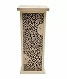 Dehner Natura Premium Insektenhotel Felica, Bienenhotel nachhaltig, Insektenhaus/Nistkasten für Bienen/Schmetterlinge/Käfer, ca. 14 x 35.5 11.5 cm, aus FSC-zertifizierten Kiefernholz, Natur