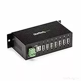 StarTech.com Mountable Rugged Industrial 7 Port USB Hub - Hub - 7 x Hi-Speed USB - an DIN-Schiene montierbar - Gleichstrom