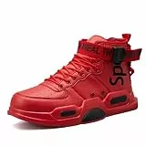 FUSHITON Herren Laufschuhe Mode High Top Sneakers Freestyle Hi-Top Lässig Sportschuhe Wanderschuhe Hoch Turnschuhe Freizeitschuhe Fitness Hohe Schuhe