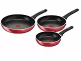 Lagostina Mediterrane Küche Antihaft-Pfannen-Set aus Aluminium Ø 20/24/28 cm, 3 Stück, Induktionskochgeschirr, Gas und Ofen, Thermo-Signal-Kochanzeige, ergonomische Griffe aus Bakelit