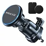 Miracase Handyhalterung,Handyhalter mit 6 Starke Magnet 2 Metallplatte,Universale 360° Magnetischer KFZ Handyhalterung Auto Lüftung für iPhone Samsung Huawei Smartphone