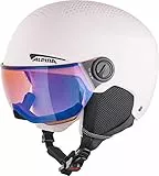 ALPINA ZUPO Visor Q-LITE - hochwertiger & sicherer Skihelm für Kinder, mit abnehmbaren Ohrenpolstern, mit kontrastverstärkendem Visier - Rose matt - L (54-58 cm)