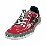 bugatti man Herren Low-Top Sneaker, Männer Schnürer, Wechselfußbett,Freizeitschuhe,Laufschuhe,Freizeit,leger,sportlich,Men,red (3000),43 EU/EU UK