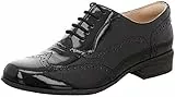 Clarks Damen Hamble Oak Derby, Schwarz Black Patent, 39 EU