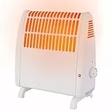 Elektroheizung energiesparend| Konvektor Heizung 400/450 Watt | Abschaltautomatik Frostwächter Überhitzungsschutz| Standheizung Wandheizung in weiß (Standheizung 27x27cm)
