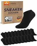 10 Paar Sneaker Socken Herren Damen Baumwolle Komfortbund ohne Naht 70102T WP (Schwarz 43-46)