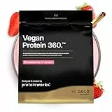 Protein Works | Vegan Protein 360 – GOLD Innovation, Erdbeer-Sahne, 33 Portionen, 100% pflanzlich & natürlich, Premium-Multi-Protein-Mix, fettarmer & kalorienarmer Shake, 1kg