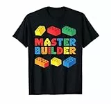 Master Builder Shirt Bricks Blocks Erwachsene Kinder Jungen Mädchen T-Shirt