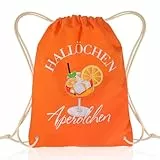 HOWAF Aperol Turnbeutel Rucksack, Hallöchen Aperölchen Stoffbeutel Sportbeutel Karneval Köln Taschen für Aperol Geschenk, Karneval Kostüm, Fasching Kostüm