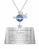 TOLOWOBK Kette Damen Mädchen Mutter Tochter Geschenk An Meine Tochter Planet Kette Geschenke für Mädchen Stern und Mond Halskette Kinder Einschulung Geburtstag Geschenk für Tochter von Mama Papa