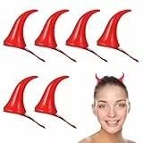 minkissy 4 stücke teufel horn haarspangen halloween cosplay haarschmuck haarnadel für kinder erwachsene maskerade party (rot)