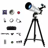 Astrogazeir Telescope，Astronomisches Teleskop Erwachsene Kinder, 70mm Apertur 400mm Refraktor，Komplett mit Zubehör, für Anfänger geeignet