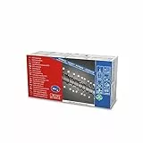 Konstsmide 3691-107 LED Globelichterkette mit runden Dioden / für Außen (IP44) / 24V Außentrafo / 80 warm weißen Dioden / schwarzes Kabel, warmweiß, 80 LEDs