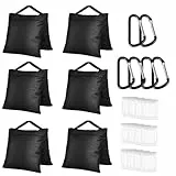 Victiv 6er Set Langlebige Sandsäcke, 57x26,5cm Sandsack für Stativ Fotografie, Schwere 800D Oxford Sandsäcke Verstärkte Gewicht, Vielseitig Sandsack für Lichtständer, Zelte, Sonnenschirme, Angelstühle