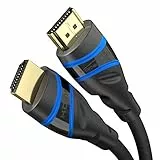 KabelDirekt – 10K & 8K HDMI Kabel, HDMI 2.1 b – 3m, erhältlich in 0,5-5m – Zertifiziert, in Deutschland entwickelt (Ultra High Speed Kabel für PC, PS5, Xbox, Monitor und TV – schwarz-blau)
