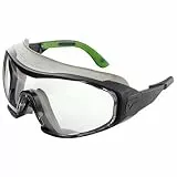 Univet 6X1.00.00.00 Vollsichtbrille '6X1' mit klarem Glas in dunkelgrau/grün