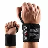 ATHLETIC AESTHETICS Handgelenk Bandagen Fitness - Wrist Wrap (45 cm im Paar) Handgelenkbandage für Krafttraining, Fitness, Bodybuilding, Crossfit - Mit Übungsguide als PDF