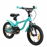 Löwenrad Kinderfahrrad für Jungen und Mädchen ab 3-4 Jahre | 14 Zoll Kinderrad mit Bremse | Fahrrad für Kinder | Mint