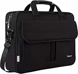 Taygeer Laptoptasche 15.6 Zoll Groß Laptop Tasche Umhängetasche Aktentasche Schultertasche Herren Premium Wasserdicht Bussiness Arbeitstasche Messenger Bag für Reisen Lehrer Uni Arbeit - Schwarz