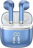 HOIFA Bluetooth 5.4 Kopfhörer,In Ear Kopfhörer Kabellos Bluetooth,50H Spielzeit mit LED,Kabellose Kopfhörer mit 4 ENC Mic,IPX7 Wasserdicht in Ear Ohrhörer für Arbeit/Freizeit/Studium,Blue