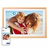 ARZOPA 14 Zoll Metall Digitaler Bilderrahmen Kostenloser Cloud Storage Unbegrenzt Fotos & Videos über App Teilen 1920 * 1200 FHD Touchscreen Elektronischer Bilderrahmen Geschenk für die Familie - D14