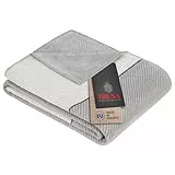 Ibena Austin Kuscheldecke 150x200 cm - hellgraue Decke, Pflegeleichte und kuschelweiche Baumwollmischung