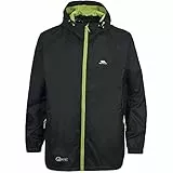 Trespass Unisex Erwachsene Qikpac Jacket Kompakt Zusammenrollbare Wasserdichte Regenjacke, Schwarz (Black), XS