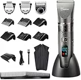 Hatteker Haarschneidemaschine Profi Haarschneider Herren Haartrimmer Bartschneider Barttrimmer Präzisionstrimmer Langhaarschneider Wasserdicht 3 In 1