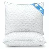 TESQ Kopfkissen, 65 x 65 cm, 2 Stück, weich und atmungsaktiv, Füllung 70% 7D und 30% 1,33D, Polyesterfaser, Komfort und ausgewogene Unterstützung, geeignet für alle Schlafpositionen