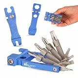 IMPALAPRO Multitool Fahrrad 20-in-1 Kompakt und Ultraleicht (117,5g) Chrom-Vanadium (CRV) - Fahrrad Tool Set für Unterwegs - Fahrradtools für Unterwegs - Fahrrad Multitools (Blau)