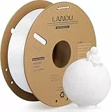 LANDU PLA Filament 1.75mm 1KG 3D Drucker Filament Weiß PLA Maßgenauigkeit +/-0.02mm Filament 3D Druckmaterialien 2.2lbs Pappspule für die meisten 3D Drucker