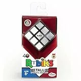 ThinkFun - 76430 - Rubiks Cube Metallic - Der Klassiker, der original Rubik's Zauberwürfel mit Metallic-Effekt. Das Sammlerobjekt für jeden Rubiks-Fan ab 8 Jahren.