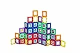 Playmags Magnetischer Baukasten (36 Stück Magnetic Fliesen Gebäude Set), 168, Multi-Color