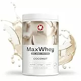 MaxiNutrition MaxWhey 100% Whey Proteinpulver Kokosnuss 420 g Dose, ergibt 14 Protein-Shakes à 23g Eiweiß, ohne künstliche Aromen, inkl. Vitamin B6, Made in Germany