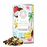 Früchtetee Bio | 'Fruit & Coconut' | mit großen Fruchtstücken & Kokosnuss | loser Tee | 70g