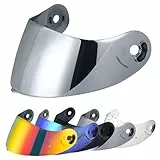 Helmvisier für Nolan X-803 X-802 X-702 X-661 X603,Motorradhelm Visier,Motorrad Windschutz Helm Objektiv Visier (Chrom Silber)