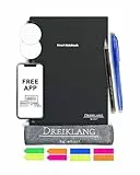 Dreiklang - be smart Wiederverwendbares Digitales elektronisches Notizbuch A 5 als Notebook mit Planer - iOS/Android App Cloud - Wiederbeschreibbar mit 2 Stiften, Haftnotizen und Mikrofasertuch
