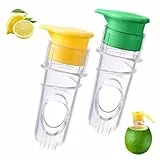 LUMOOM 2 Stück Zitronenpresse, Zitruspresse Manuell, Handgehaltene Zitruspresse, Limettenpresse Lemon Squeezer, Zitronenpresse und Zitronenausgießer, für Zitronen Orangen
