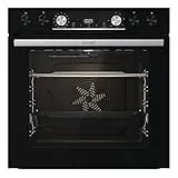 Gorenje OptiBake Black Set 5 Herd-Set mit Induktionskochfeld, 77L, Made in Europe, AquaClean, ExtraSteam, AirFry, PizzaMode 300°C, PerfectGrill, Teleskopauszüge, schwarz