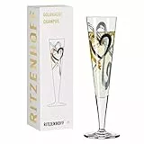 RITZENHOFF 1078190 Champagnerglas 200 ml - Serie Goldnacht Nr. 1 - Edles Designerstück mit Echt-Gold - Made in Germany