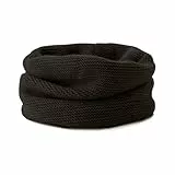 ENSTAB Loop Kinder Baumwolle Herbst Winter Schal Baby Loop Hals Wärmer kinderschal Strick Mädchen und Junge (Schwarz)