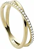 Fossil Ring Für Frauen Vintage Iconic, Höhe: 5,4mm Gold-Edelstahl-Ring, JF03752710
