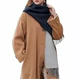 Enwokran Damen Winterschal Oversized Kaschmir Wendbar Lange Winterschal Weich Wraps Groß Karo Fransen Schal Warm Schal für Herbst Winter Hochzeiten Abendkleider