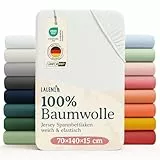 Laleni Oeko-TEX zertifiziertes Spannbettlaken 70x140 cm für Baby aus 100% Baumwolle