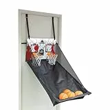 Carromco Basketball Indoor Türspiel – Wurfspiel für 1-2 Spieler, mit vier Bällen, Mini Basketball-Automat Basketballspiel zur Türmontage mit höhenverstellbarer Rückwand und elektronischem LCD-Zähler