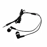 Mobile-Laden In Ear Stereo Headset kompatibel mit Medion Life P4501, inkl. Rufannahmetaste, schwarz, 3,5mm Klinke Anschluss