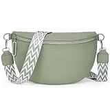 GSenhui Bauchtasche Damen Groß Umhängetasche Frauen Crossbody Bag Veganes Leder Gürteltasche Klein Handtasche für Reisen Wandern