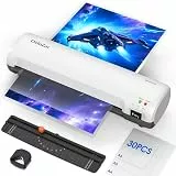 A4 Laminiergerät, 4-in-1 Heiß & Kalt Laminiergerät mit 30 Laminierfolien (A4/A5/A6), ABS-Staufreigabe, Papierschneider & Eckenabrunder, Laminiermaschine für Büro, Schule & Zuhause,Weiß